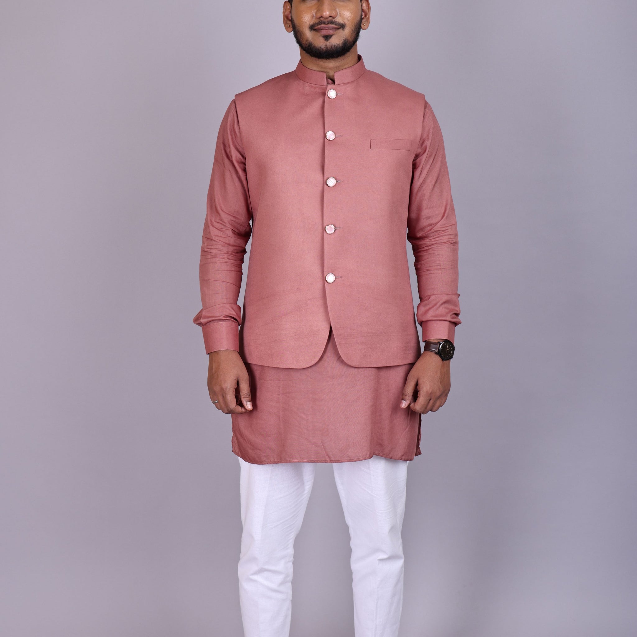 Peach kurta set