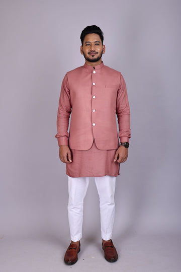 Peach kurta set