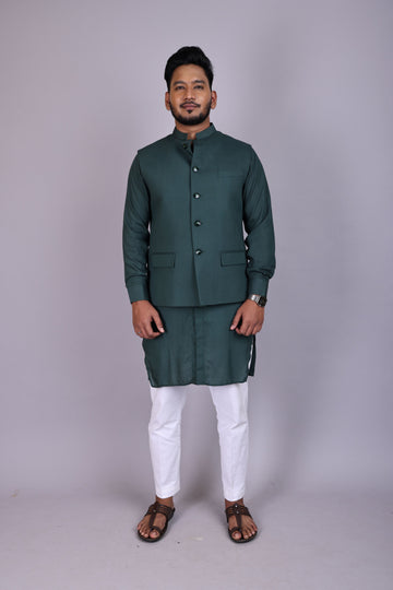Bottel Green Kurta Set