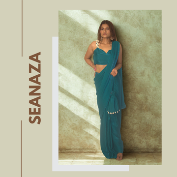 SeaNaza - ready-to-drape saree set
