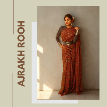 Ajrakh Rooh  - Ready to Drape